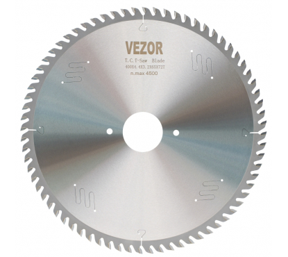 Диск пильный VEZOR (D400 B/b4,4/3,2 d65 Z72) по ДСП, МДФ, фанере клееной, МДФ, OSB