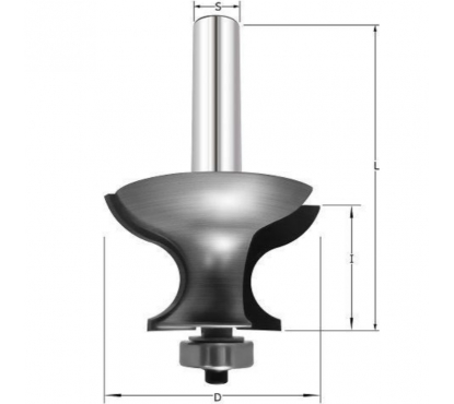 Фреза филёнка скругление изгиб D=88.9x16x71 S=12 a=22.2° PROCUT