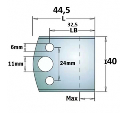 Нож профильный 40mm для насадной фрезы 28 Rotis 40069193