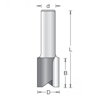 Фреза Dimar 1075139 пазовая D6,3x25,4 L70 Z2 хвостовик 12